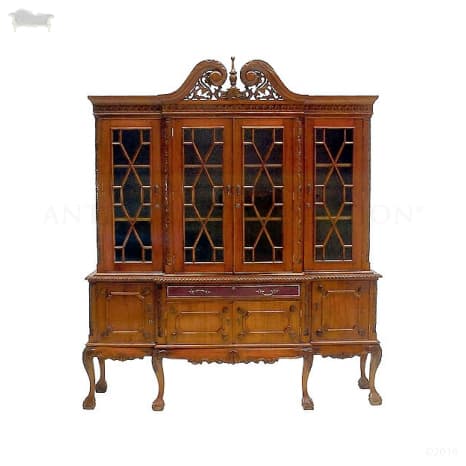 chippendale-breakfront display cabinet sideboard dining cabinet