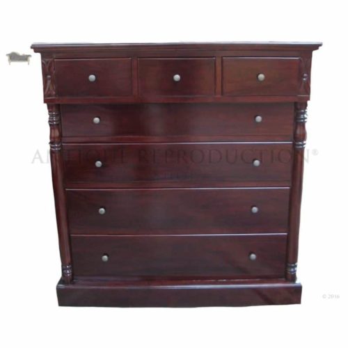 colonial-chest-of-draws-antique-reproduction-chest-column-high
