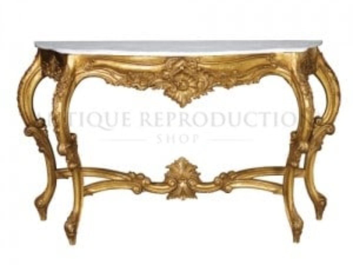 Antique gold deals console table