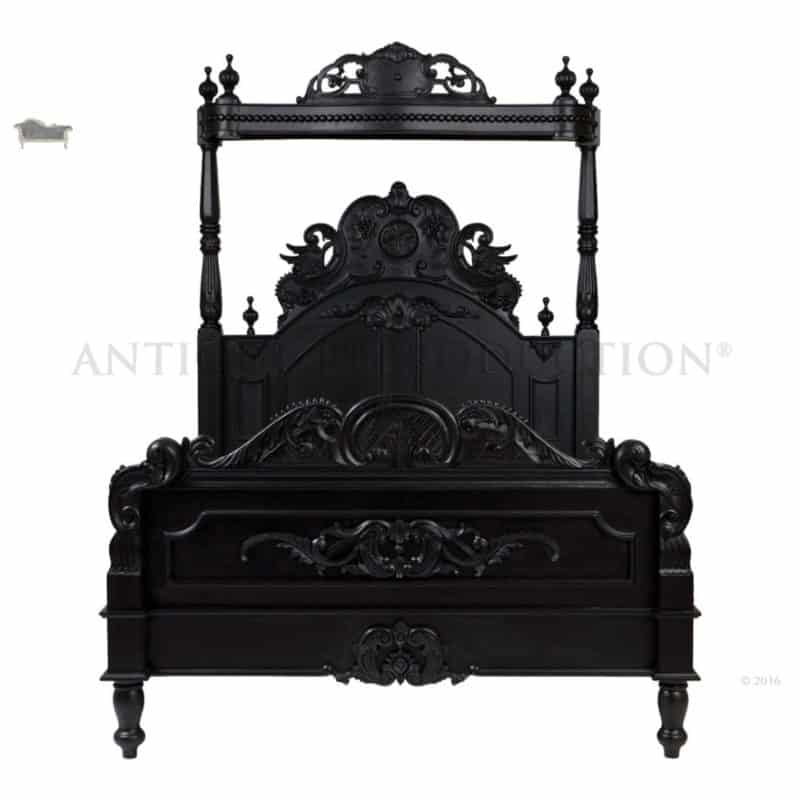 French Heavy Gothic Victorian Canopy, Victorian Bed Sizes