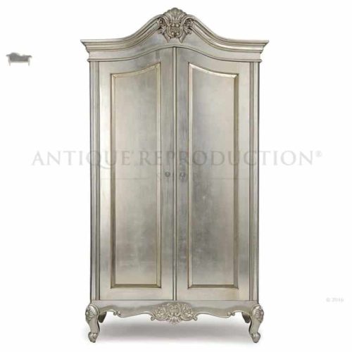 french-provincial-antique-armoire-wardrobe-cupboard-silver