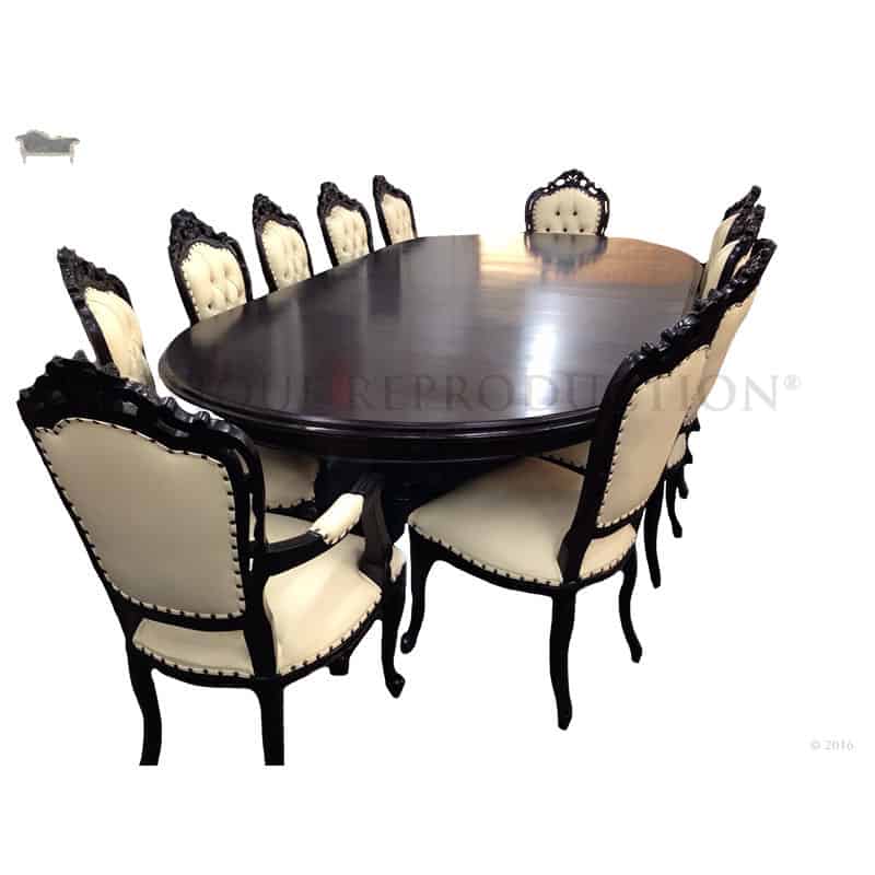 12 Seater Dining Table, Set Of 12 Antique Dining Room Chairs