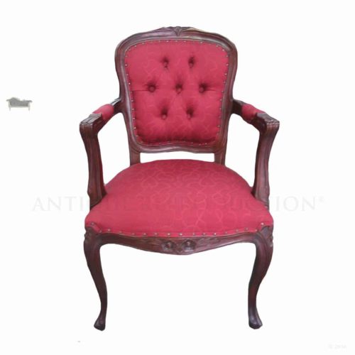 French Provincial Louis XVI Rose Carver Dining Arm Chair copy