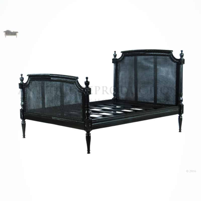 French Provincial Rattan Bed Antique, French Provincial Single Bed Frame