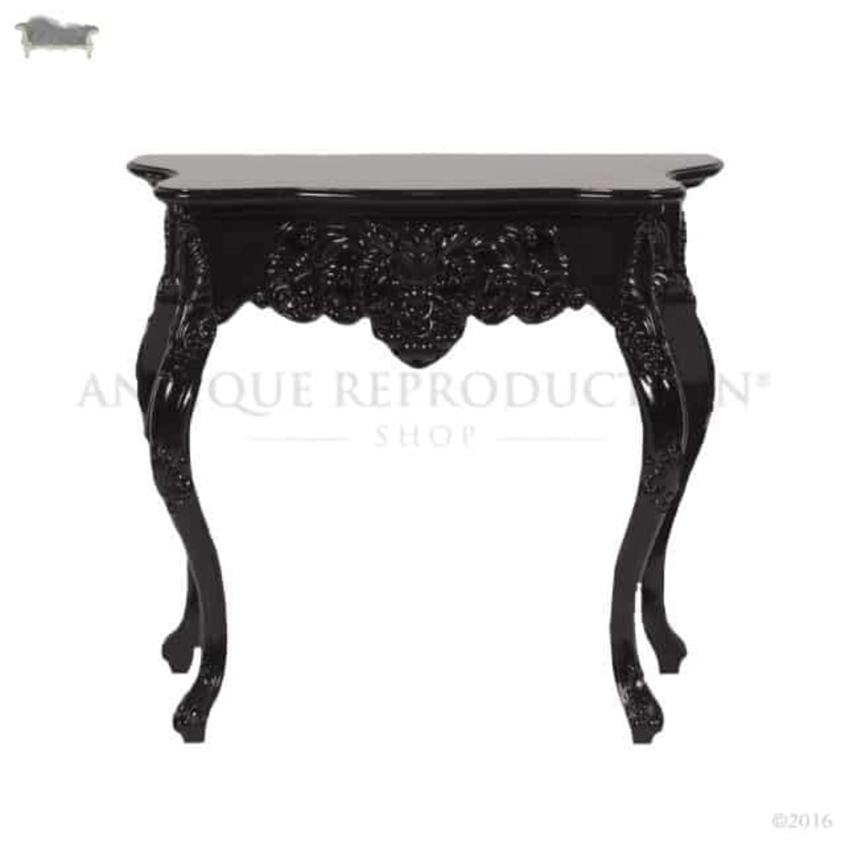 Convenience Concepts French Country 2-Drawer Hall Table Black 