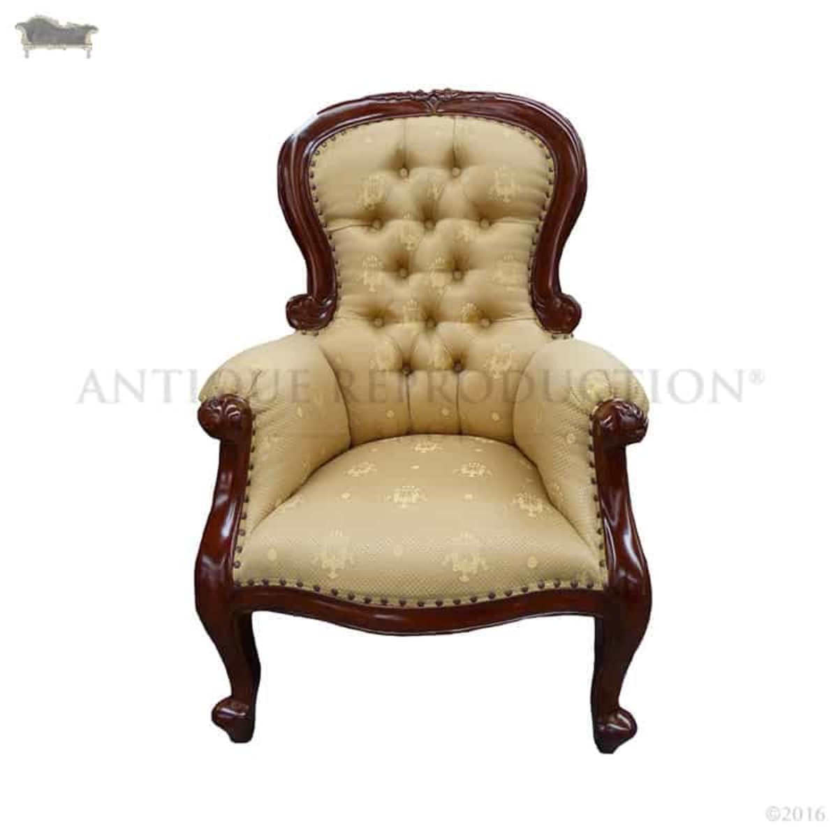 brown and gold chair