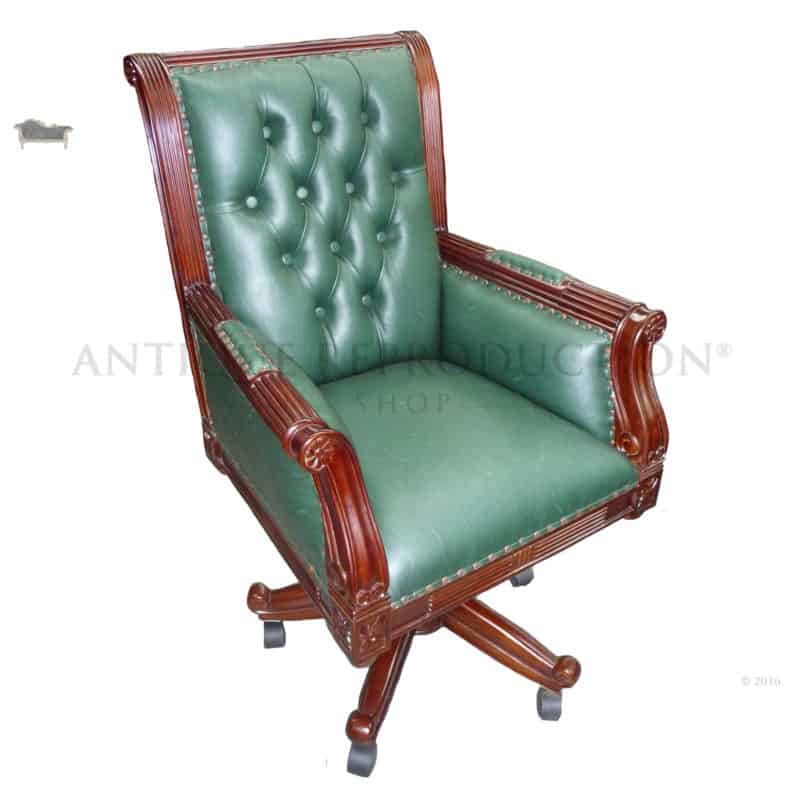 Office Desk Chair Library President, Victorian Style Desk Chair