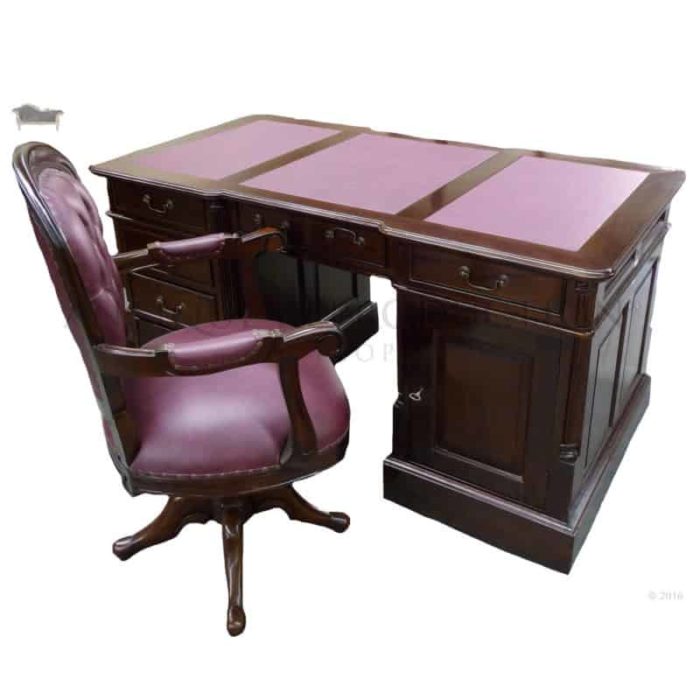 Traditional Captains Office Chair Large Antique Reproduction Antique