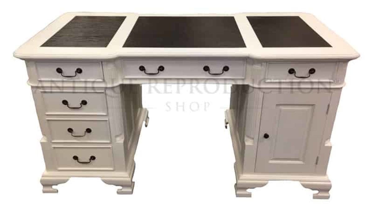 white wood table desk