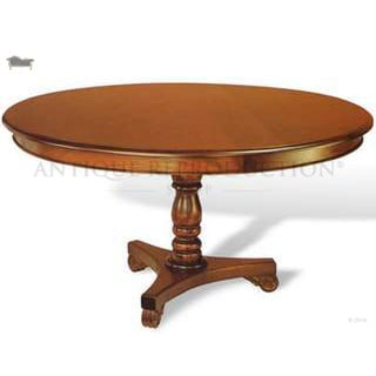 Round antique store dining table