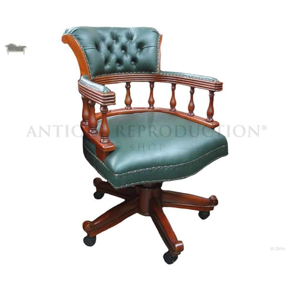 Traditional Captains Office Chair Large Antique Reproduction - Antique  Reproduction Shop