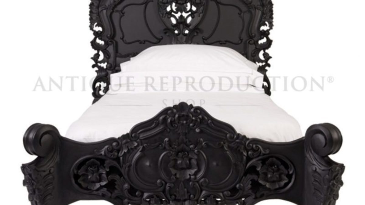 Black store rococo bed