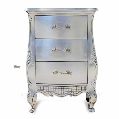 3 Drawer Bedside Table French Provincial Peacock