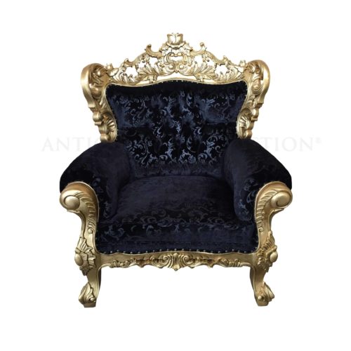 Baroque Rococo French Heavy Carved Arm Chair