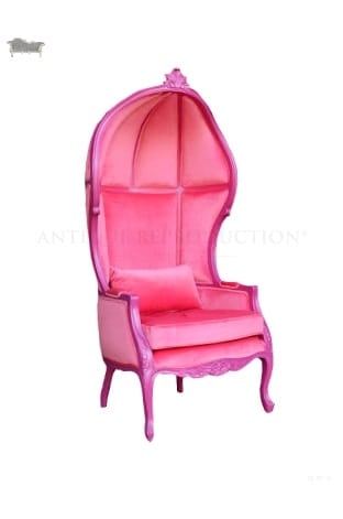 Balloon Bonnet Throne Chair Antique Pink