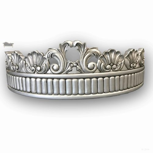 Princess Bed Crown Silver