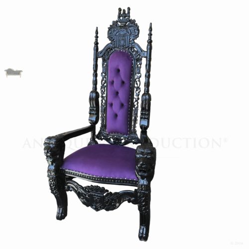 Purple Gothic Throne Chair