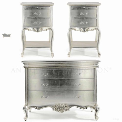 French Provincial Bedside and Drawer Set