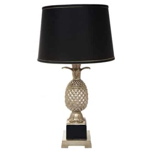 Champagne and Black Pineapple Table Lamp