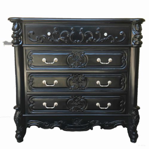 Heavy carved French flower chest