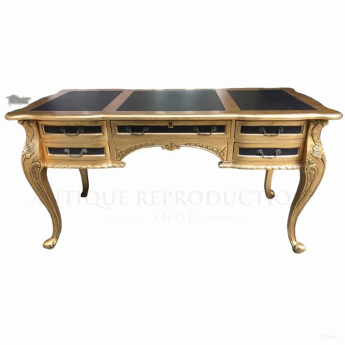 French Provincial Louis Writing Desk 5 Draw
