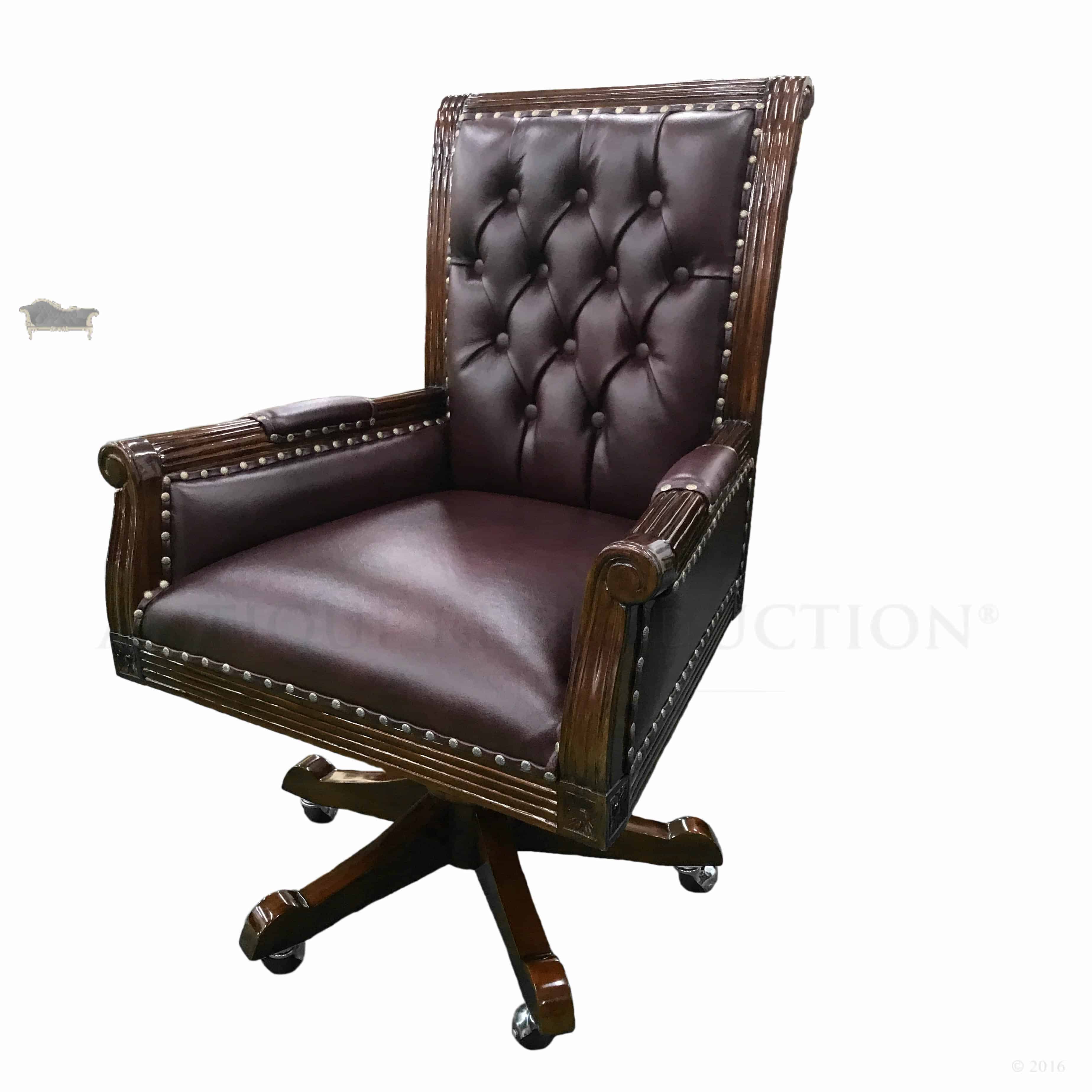 Antique Office Chairs, Leather Office Armchair