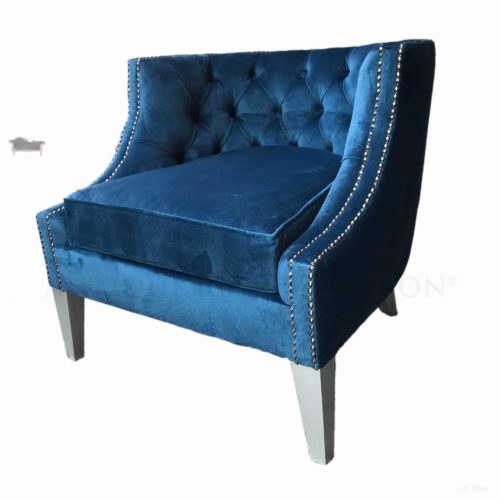 Classic Chesterfield Modern Tub Chair (Upholstered in Warwick Fabric)
