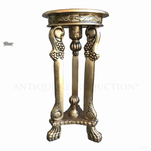 grape carved throne plant stand table