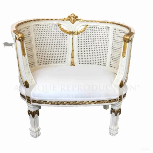 Louis XVI Rattan Tub Chair