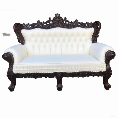 French Baroque Rococo 2 Seater Lounge Sofa