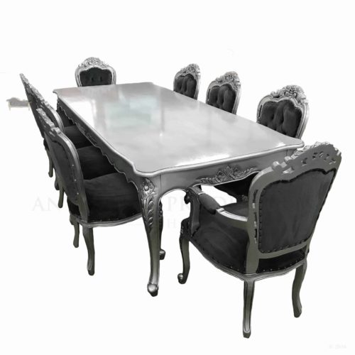 Black and Silver French Franciscan Dining Setting