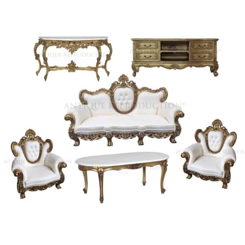 Baroque Heavy Carved Lounge Set 6 Piece
