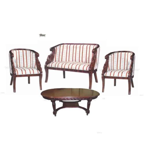 Neo Classical Swan Carved Lounge Set