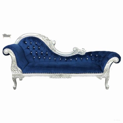 Crystal Button French Provincial Chaise Lounge