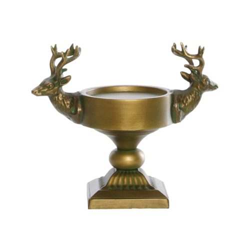 Brass Metal Deer Pedestal