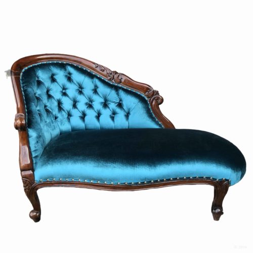 French Provincial Love Seat Teal