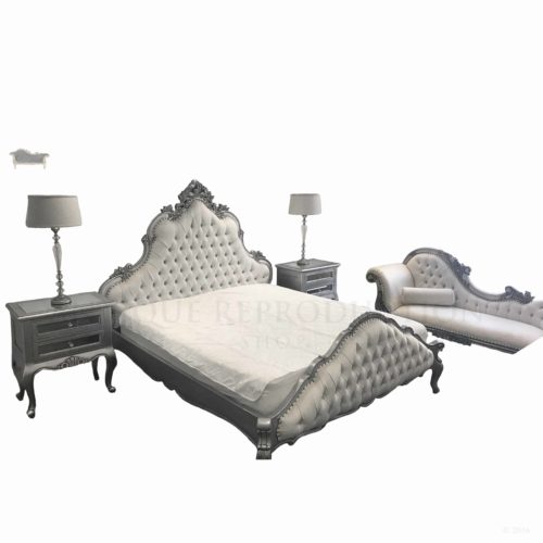 New French Provincial Upholstered Bed