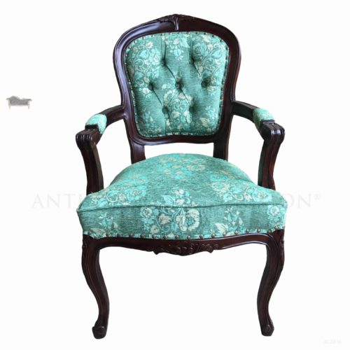 Accent Bergere Louis Chair with Arms