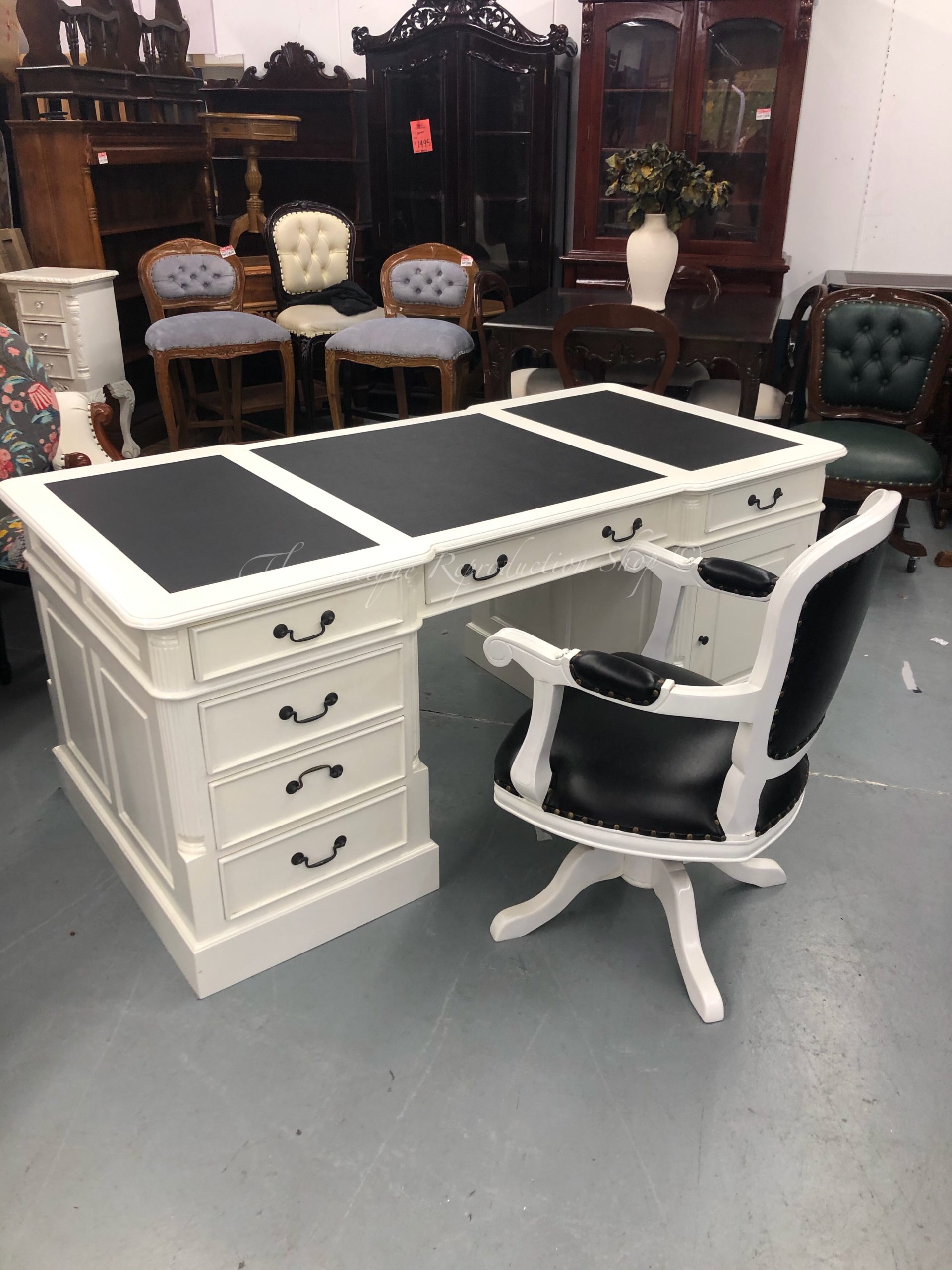 used reclaimed wood desk