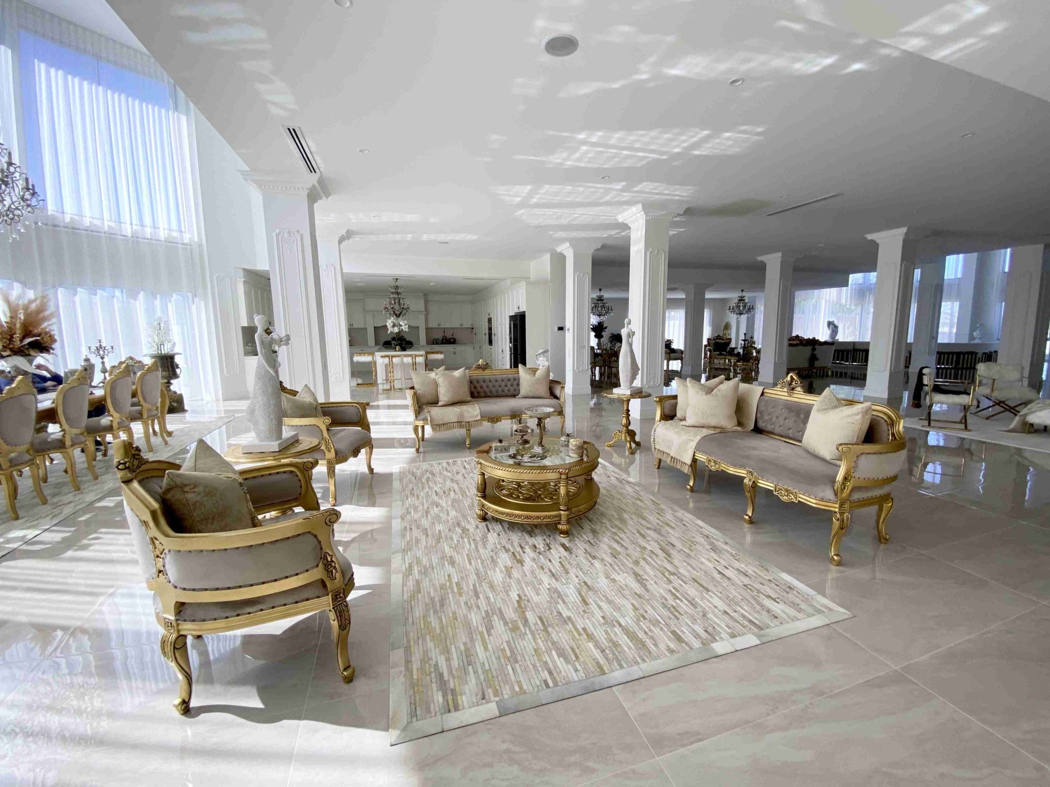 20%1. Modern Antique Gold Home Mary Antoinette Latte Luxury Furniture