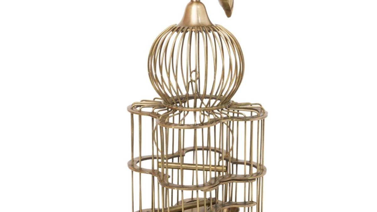 Ornate Brass Bird Cage - Antique Reproduction Shop