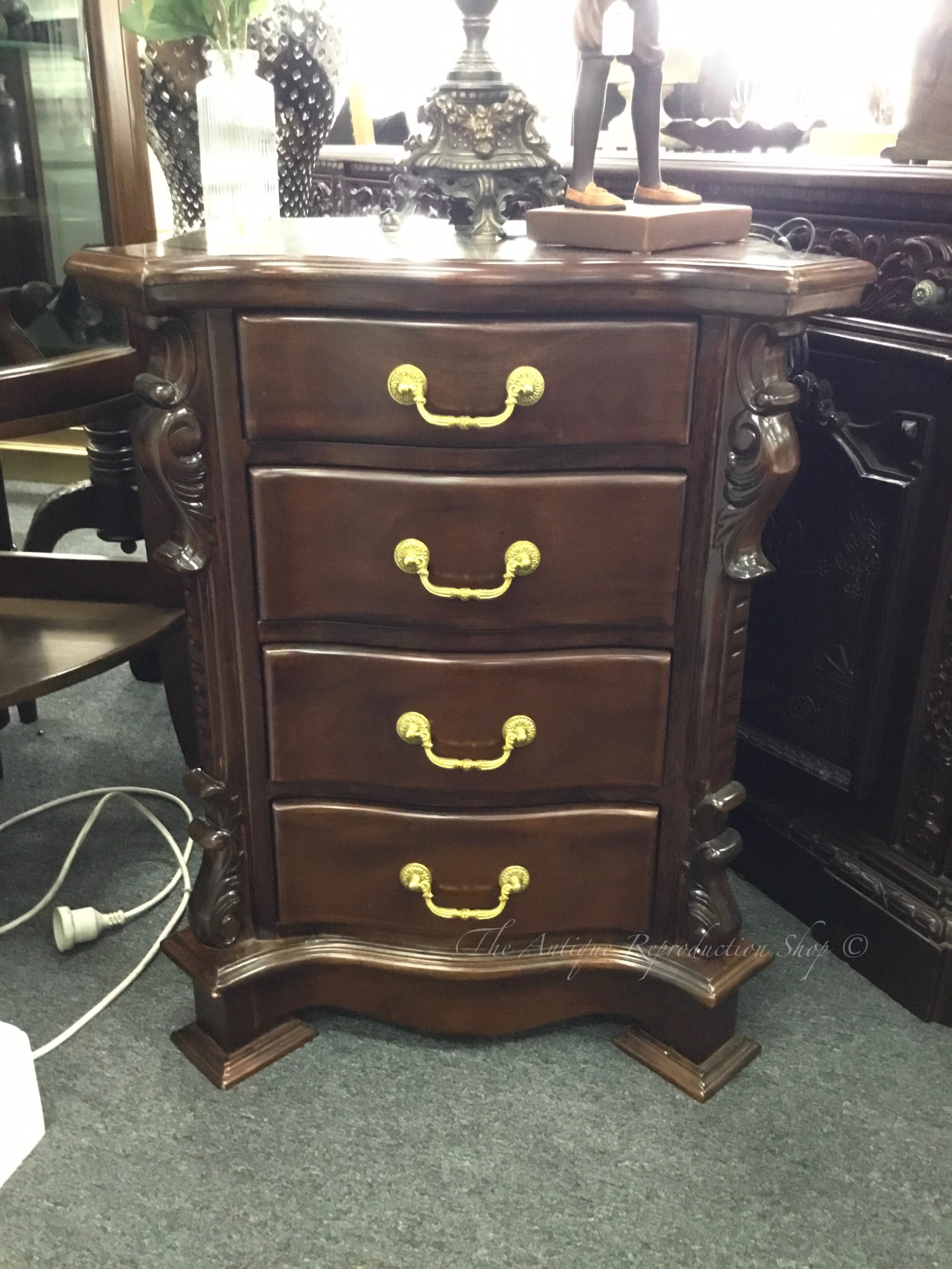 white french provincial bedside tables