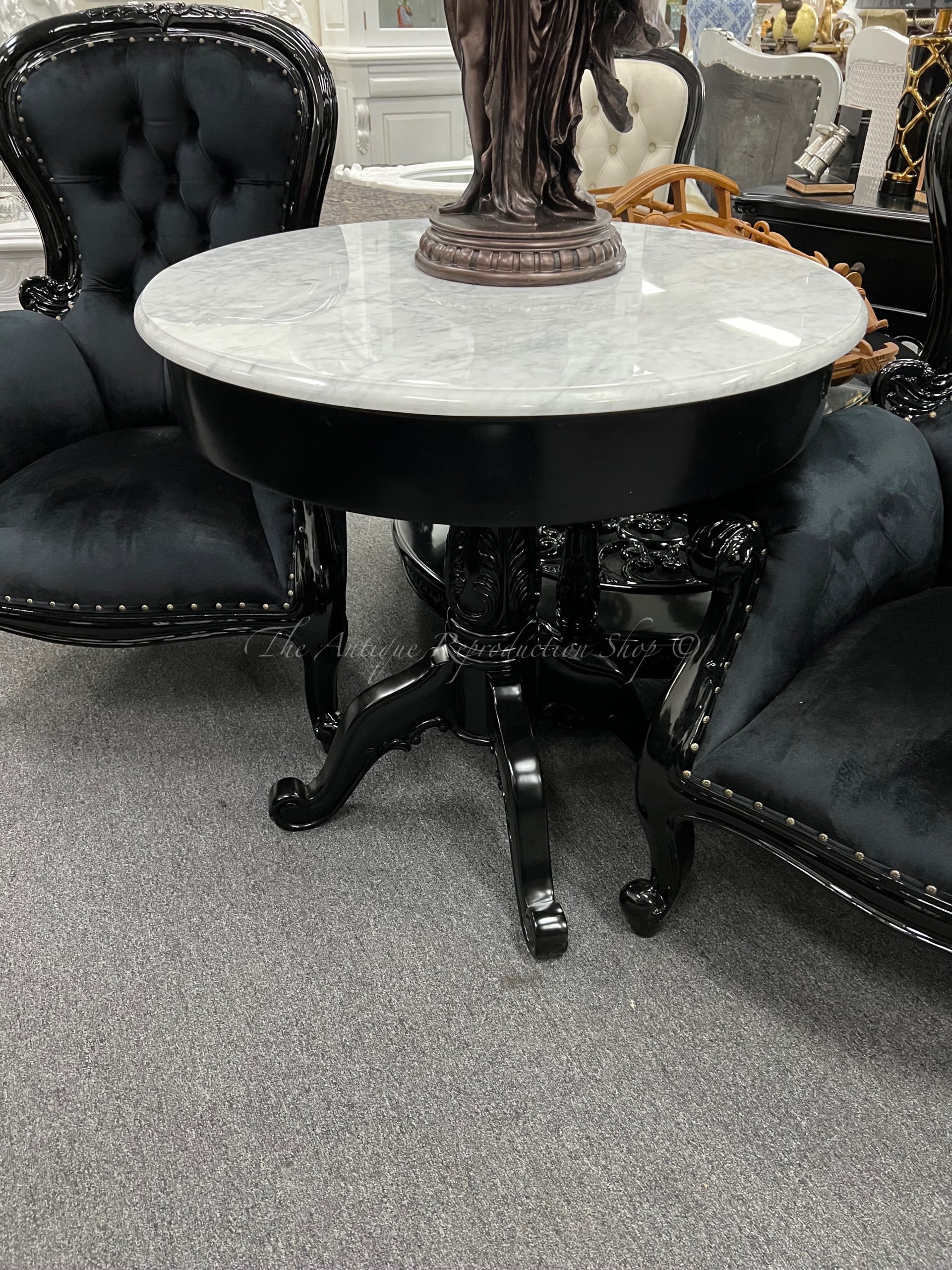 used marble top dining table