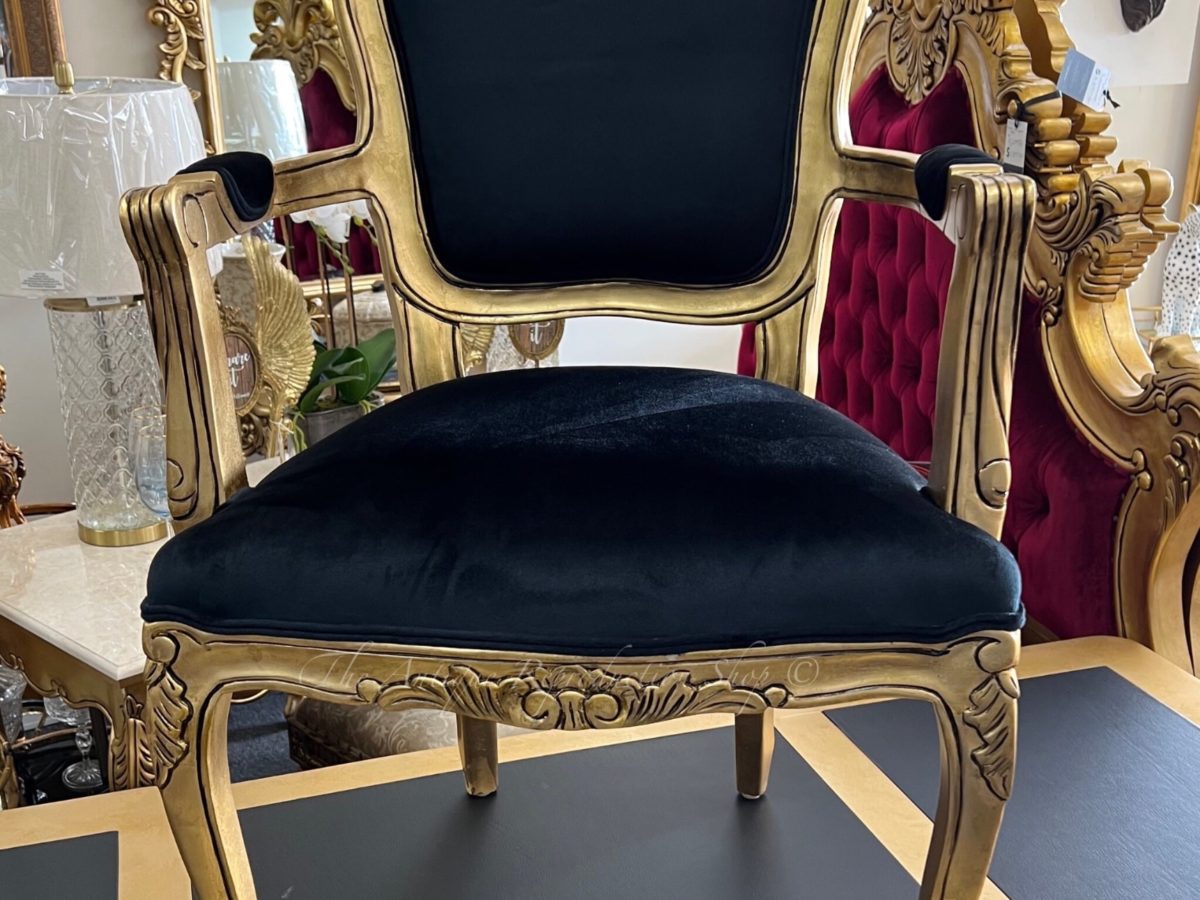 Resin King Louis Chair - Gold