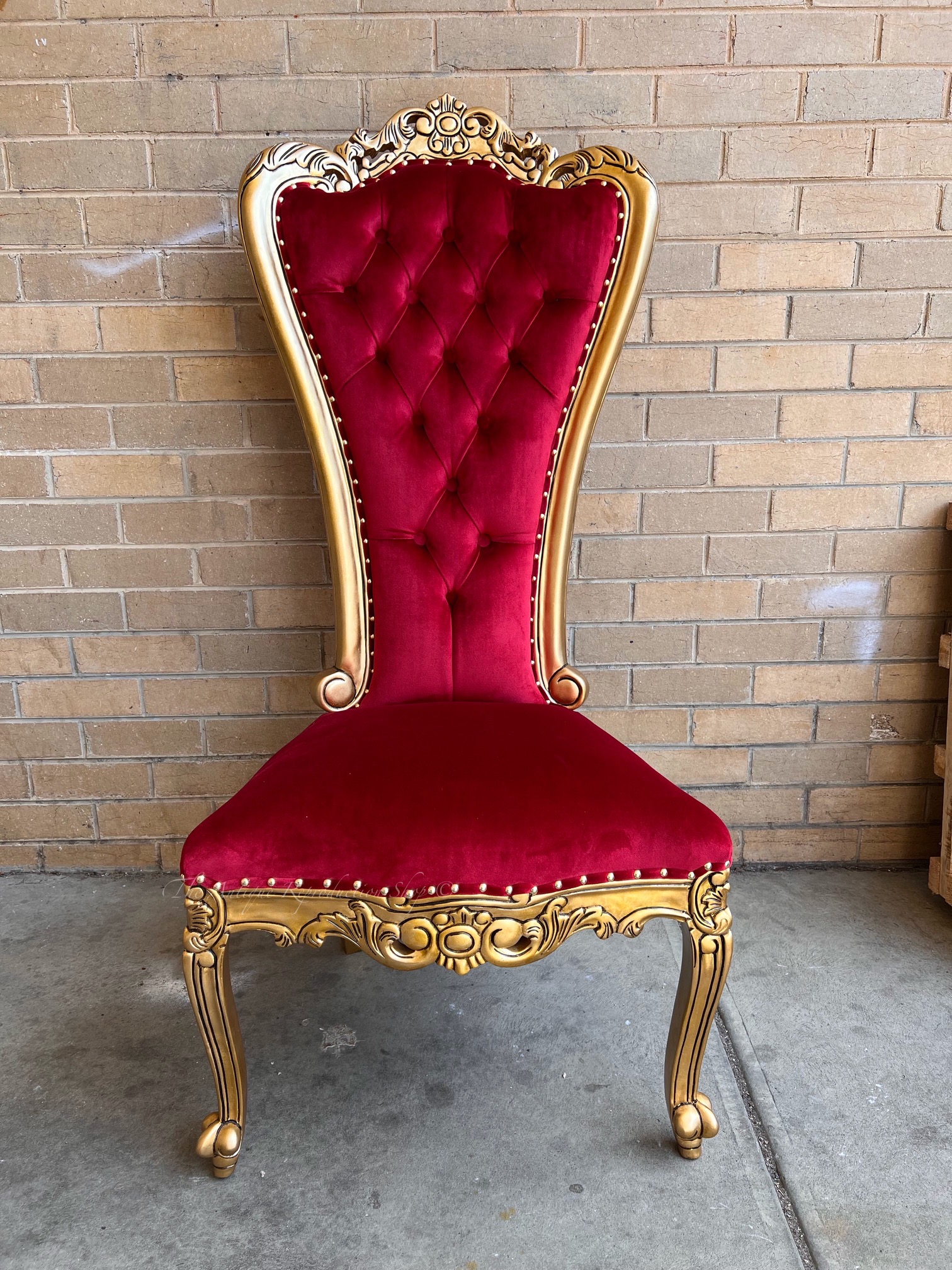 high back throne chair