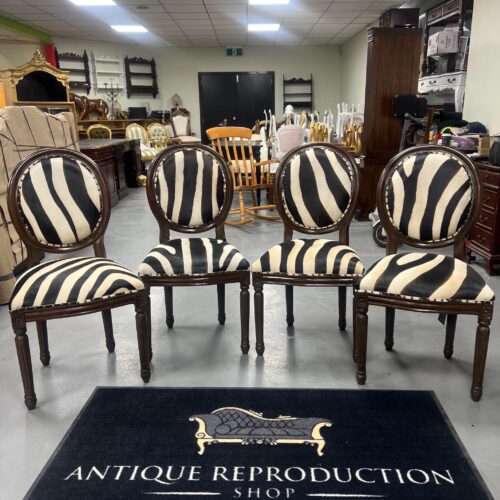 Plain French Oval Dining Chairs - Set of 4