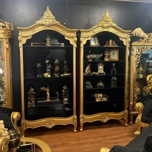 French Provincial Open Bookcase Armoire