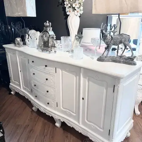 French Provincial White Sideboard Buffet - sold