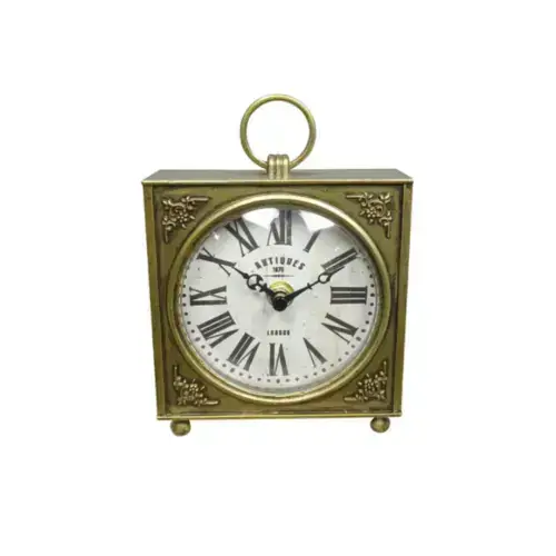 Rococo Style Square Table Clock