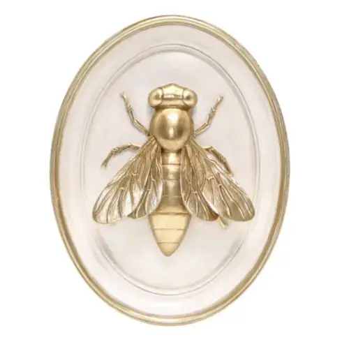 Beige And Gold Bee Wall Art